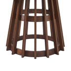 Table à manger ronde en bois à lattes de 48 pouces