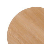 Table à manger ronde en bois à lattes de 48 pouces