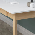Bureau informatique en bois de 120 cm avec 2 tiroirs - 4 couleurs