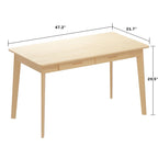 Bureau informatique en bois de 120 cm avec 2 tiroirs - 4 couleurs