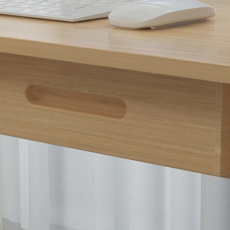 Bureau informatique en bois de 120 cm avec 2 tiroirs - 4 couleurs