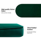 Chaise d'appoint capitonnée en velours moderne avec pieds dorés