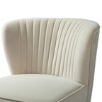 Chaise d'appoint capitonnée en velours moderne avec pieds dorés