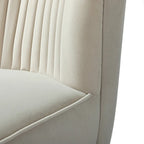 Chaise d'appoint capitonnée en velours moderne avec pieds dorés