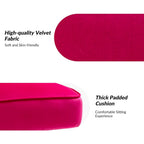 Chaise d'appoint capitonnée en velours moderne avec pieds dorés
