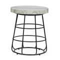 Table d'appoint moderne en marbre faite à la main - 18,00 L x 18,00 P x 22,00 H
