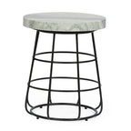 Table d'appoint moderne en marbre faite à la main - 18,00 L x 18,00 P x 22,00 H