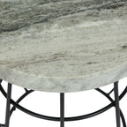Table d'appoint moderne en marbre faite à la main - 18,00 L x 18,00 P x 22,00 H