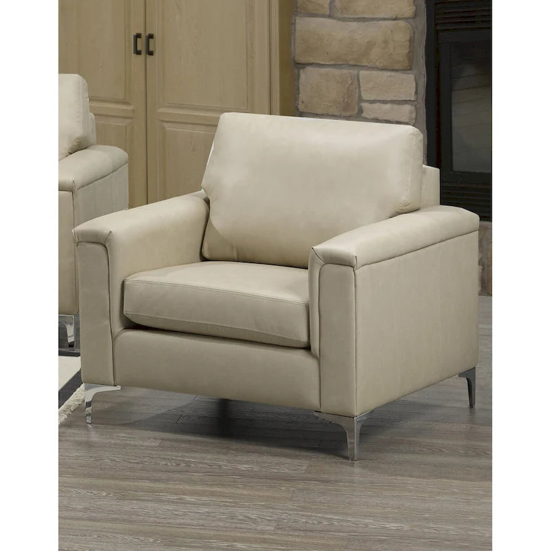 Ensemble canapé et fauteuil en cuir pleine fleur de qualité supérieure