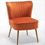 23.2 Fauteuil d'appoint large Mid-Century Modern en microfibre avec pieds en métal