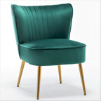 23.2 Fauteuil d'appoint large Mid-Century Modern en microfibre avec pieds en métal