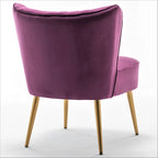 23.2 Fauteuil d'appoint large Mid-Century Modern en microfibre avec pieds en métal