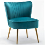 23.2 Fauteuil d'appoint large Mid-Century Modern en microfibre avec pieds en métal