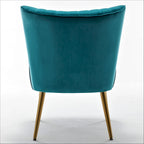 23.2 Fauteuil d'appoint large Mid-Century Modern en microfibre avec pieds en métal