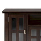 Meuble TV en bois massif de 72 po de largeur pour téléviseurs allant jusqu'à 80 po