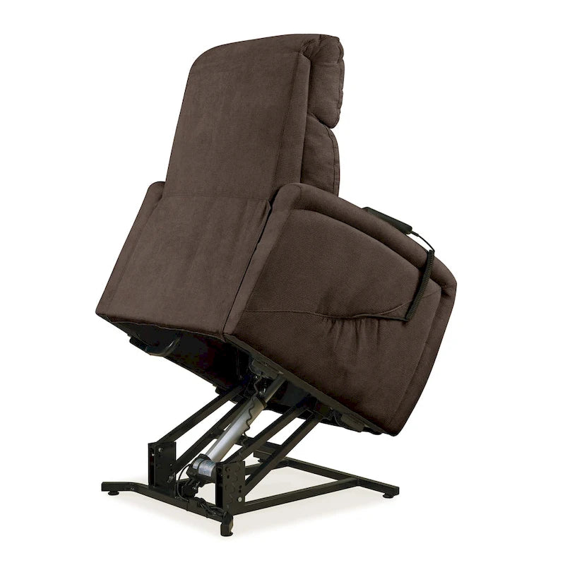 Fauteuil inclinable et releveur électrique en chenille marron