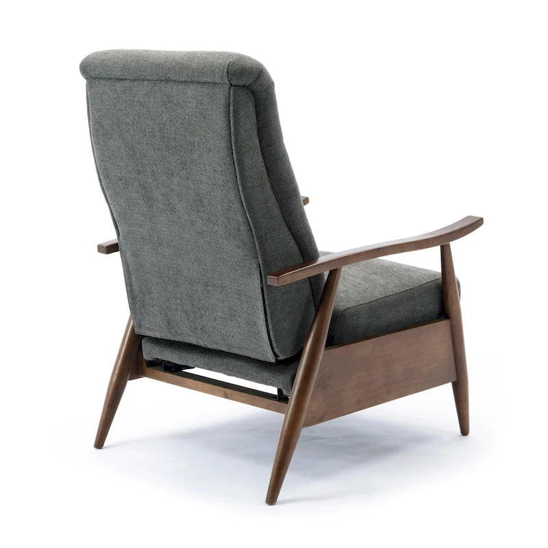 Fauteuil inclinable à dossier basculant avec accoudoirs en bois