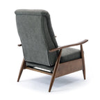 Fauteuil inclinable à dossier basculant avec accoudoirs en bois