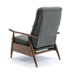 Fauteuil inclinable à dossier basculant avec accoudoirs en bois