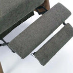 Fauteuil inclinable à dossier basculant avec accoudoirs en bois