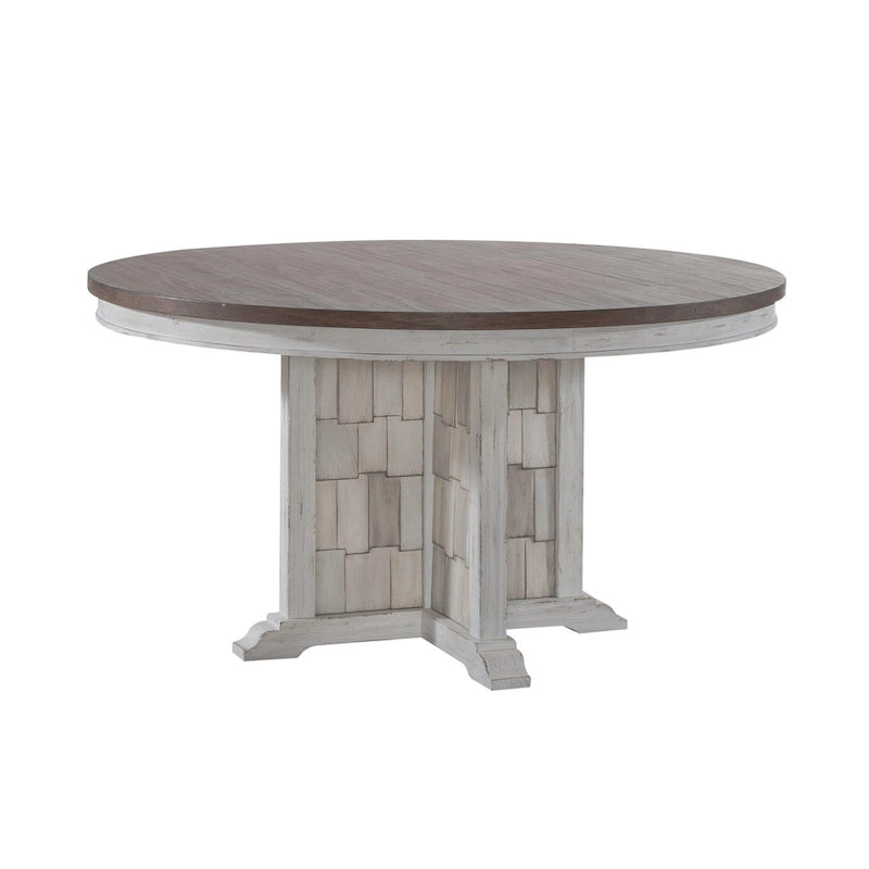 Ensemble de table à piédestal blanche 5 pièces