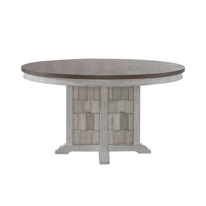 Ensemble de table à piédestal blanche 5 pièces