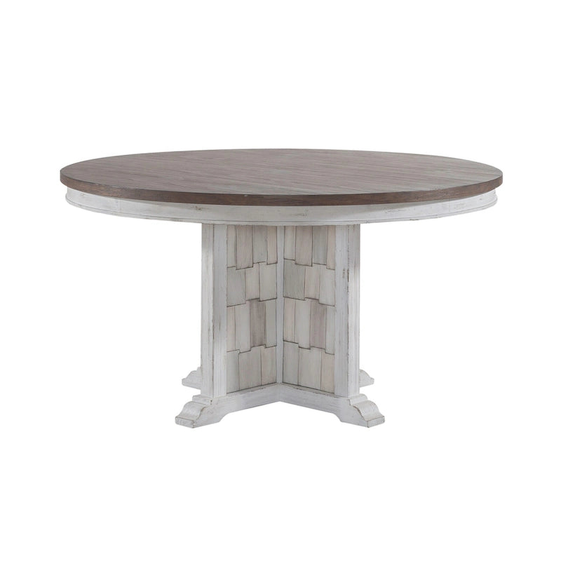 Ensemble de table à piédestal blanche 5 pièces