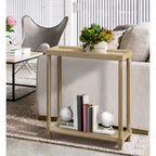 Tables d'appoint étroites, lot de 2, chêne vieilli