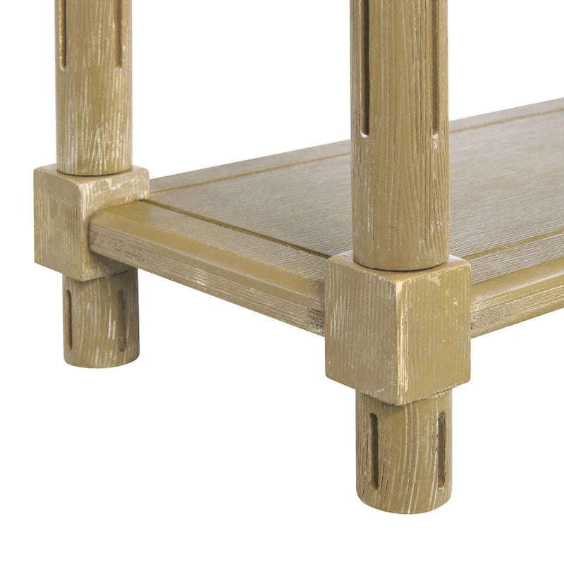 Tables d'appoint étroites, lot de 2, chêne vieilli