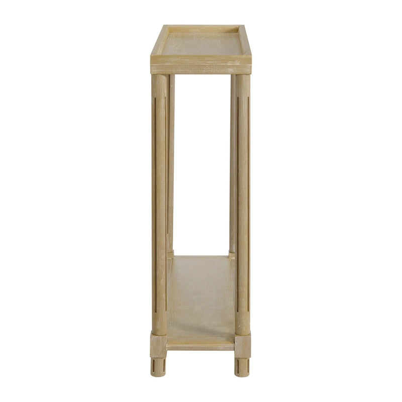 Tables d'appoint étroites, lot de 2, chêne vieilli