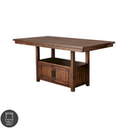 Table à hauteur de comptoir rustique en noyer de 75 pouces