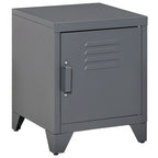 Table d'appoint industrielle, table basse avec porte de style casier et étagère réglable - 40x40x50 cm