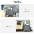 Table d'appoint industrielle, table basse avec porte de style casier et étagère réglable - 40x40x50 cm