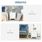Table d'appoint industrielle, table basse avec porte de style casier et étagère réglable - 40x40x50 cm
