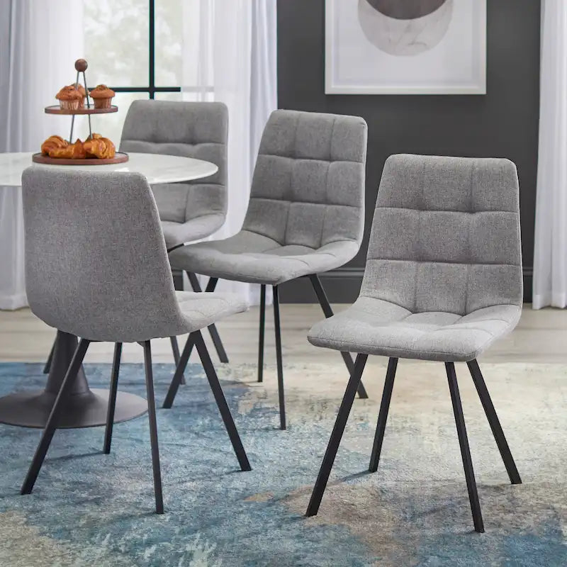 Chaises de salle à manger capitonnées (lot de 4)