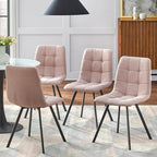 Chaises de salle à manger capitonnées (lot de 4)