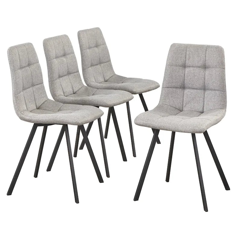 Chaises de salle à manger capitonnées (lot de 4)