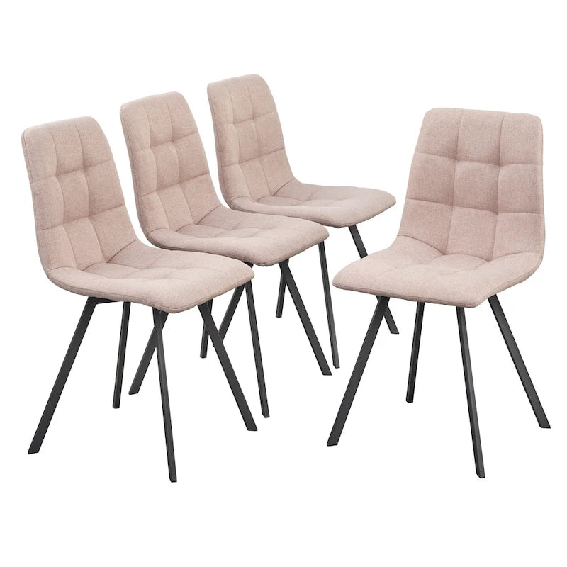 Chaises de salle à manger capitonnées (lot de 4)