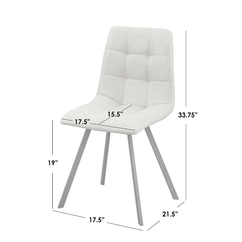 Chaises de salle à manger capitonnées (lot de 4)