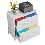 Classeur horizontal à 2 tiroirs pour bureau à domicile, format lettre