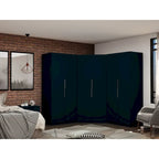 Armoire d'angle moderne 3 portes 4 tiroirs