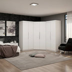 Mulberry Modern 3-sectional Wardrobe 4-drawer Corner Closet