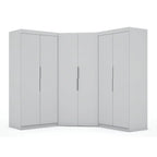 Armoire d'angle moderne 3 portes 4 tiroirs