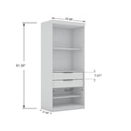 Armoire d'angle moderne 3 portes 4 tiroirs
