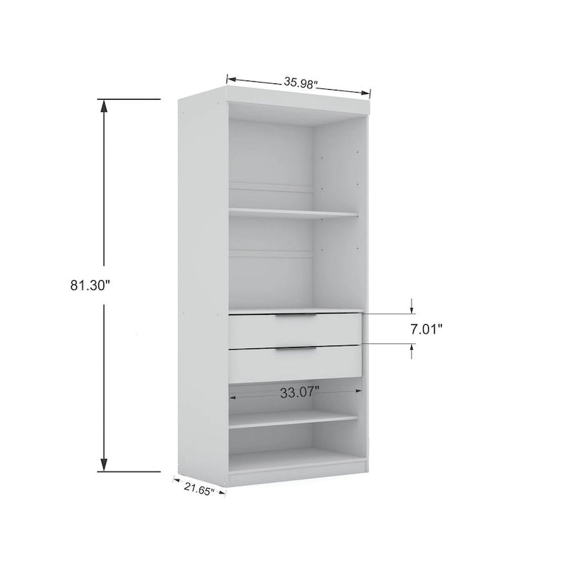 Armoire d'angle moderne 3 portes 4 tiroirs