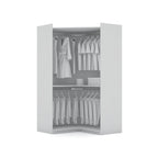 Armoire d'angle moderne 3 portes 4 tiroirs