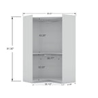 Armoire d'angle moderne 3 portes 4 tiroirs
