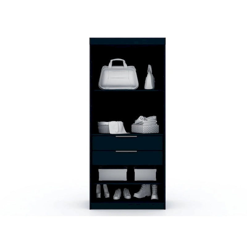 Armoire d'angle moderne 3 portes 4 tiroirs