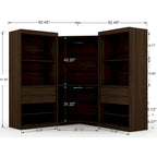 Armoire d'angle moderne 3 portes 4 tiroirs