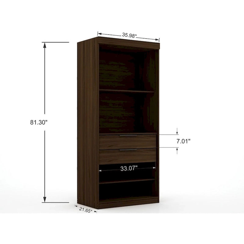 Armoire d'angle moderne 3 portes 4 tiroirs